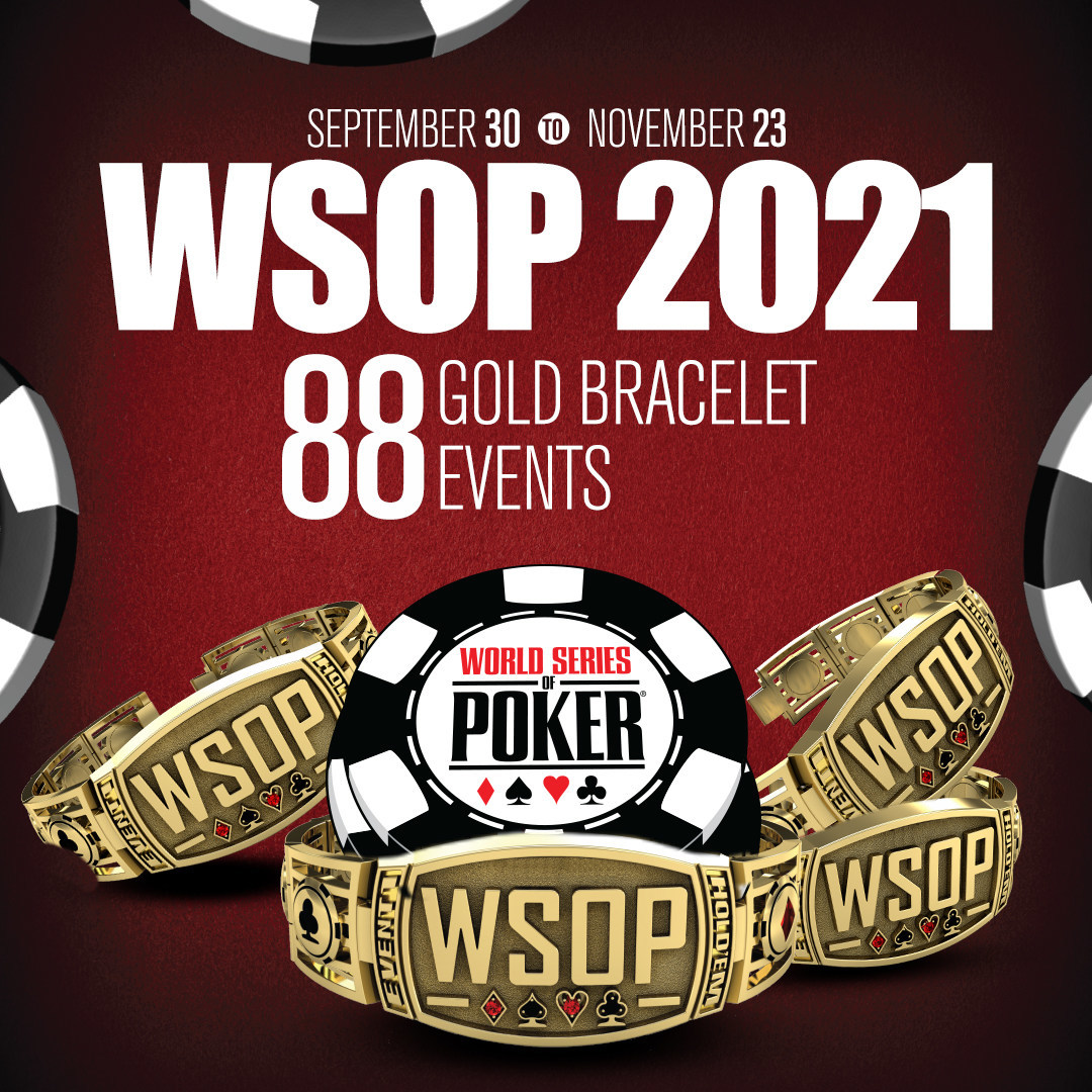 2021 World Series of Poker Daily Event Schedule at Las Vegas